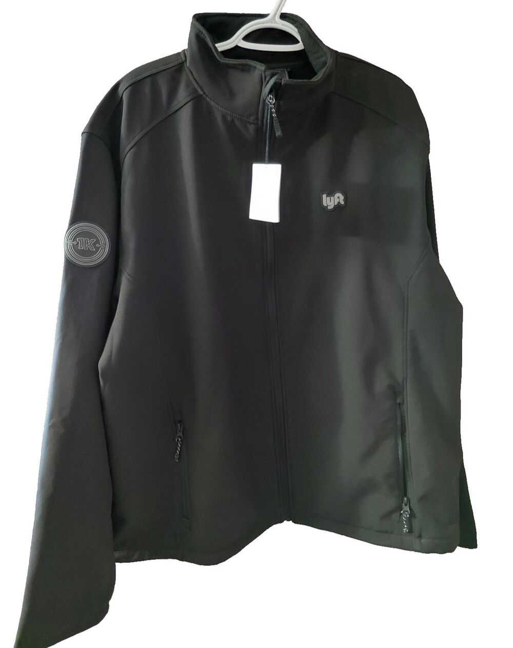 Lyft 1K Rides Men's Softshell Jacket Fleece Lined Black Limited Edition 3XL